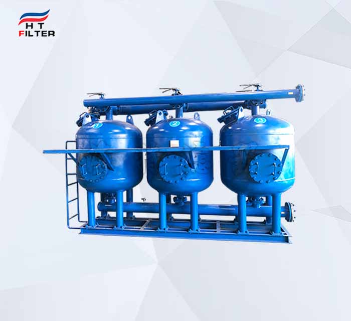 五罐并聯(lián) 全自動(dòng)排污淺層砂過濾器